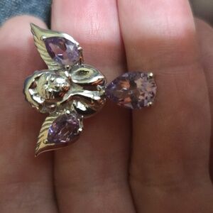 Genuine Tanzanites 4,5ct In a pendant in the shape of an angel (Brooch)